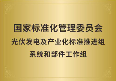 国家标准化管理委员会光伏发电及产业化标准推进组系统和部件工作组