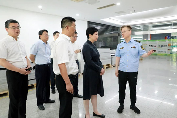 市领导蒋敏一行调研新能源产业公共技术服务平台建设运行情况